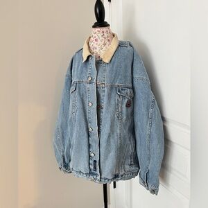 VINTAGE Cutter&Buck denim trucker jean jacket‎ with corduroy collar men’s sz 3XB